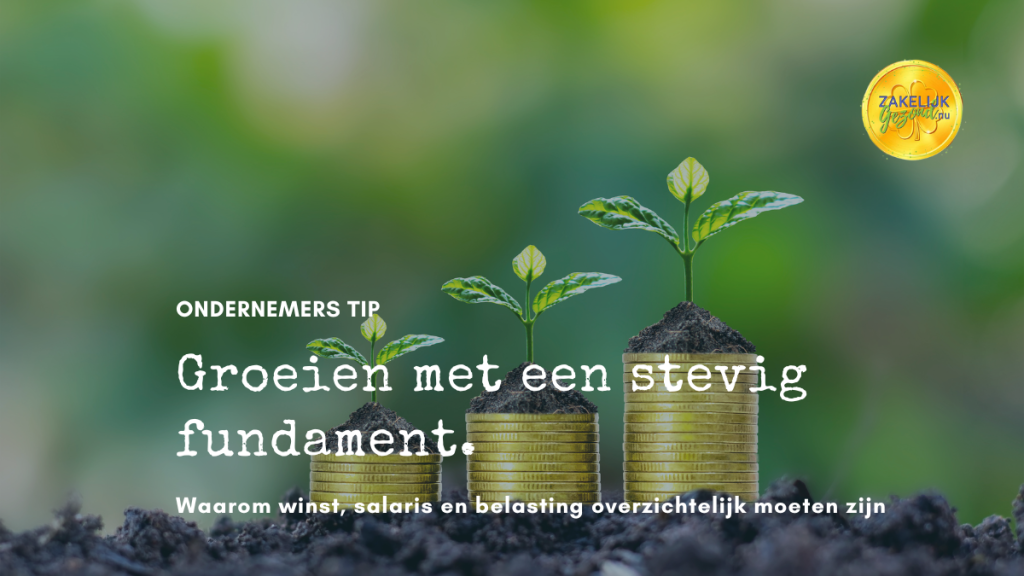 Groeien met een stevig fundament. Waarom winst, salaris en belasting overzichtelijk moeten zijn